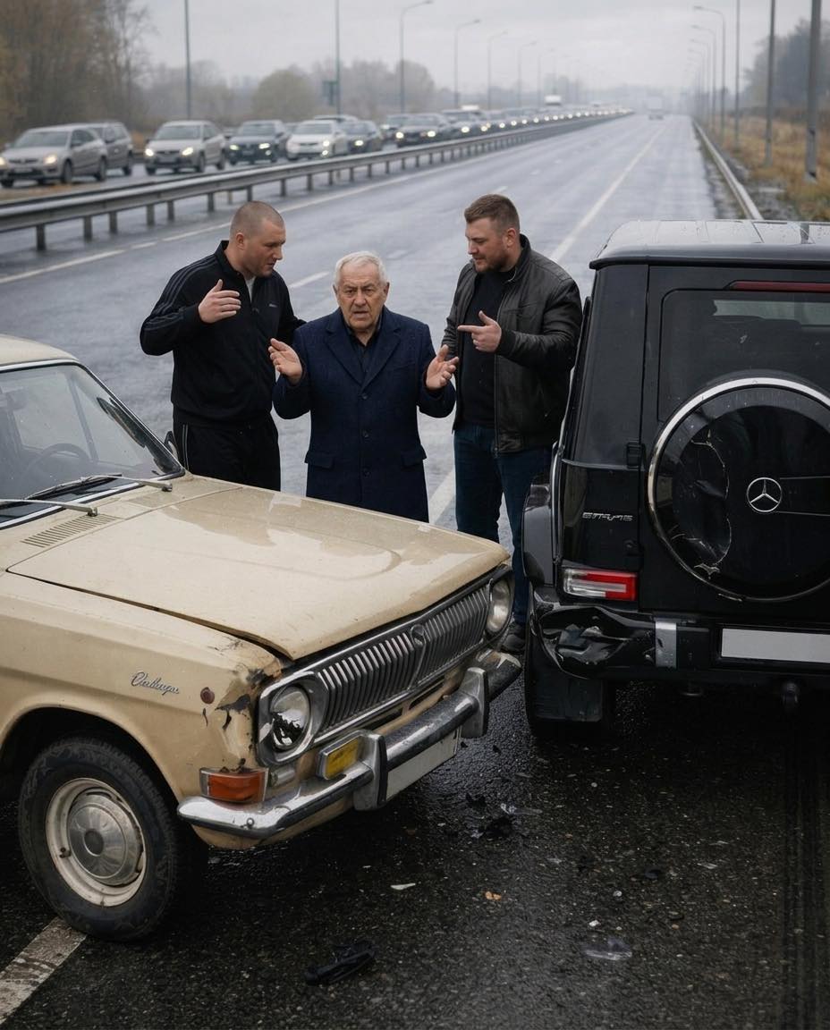 A group of reckless drivers on the highway cut off an elderly man and deliberately caused a confrontation, then tried to demand money from him for “damages.” What they didn’t realize was that they had no idea who he was—or what consequences were coming for them just minutes later.