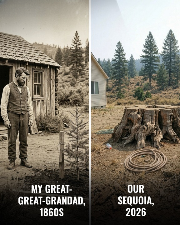 My neighbor chopped down the 200-year-old sequoia tree that my great-grandfather had planted while we were away on vacation—so I decided to give him a “gift” he would never forget.