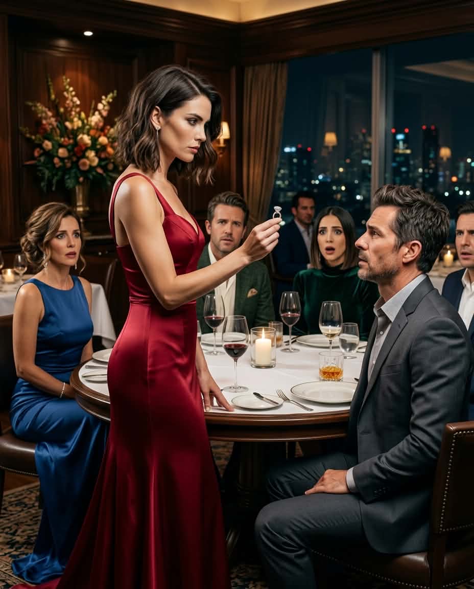 I showed up late to dinner and overheard my fiancé laughing at my expense in front of everyone: “I don’t want to marry her anymore.” But the moment I removed my ring and exposed what I knew about his company, the laughter in the room disappeared completely.