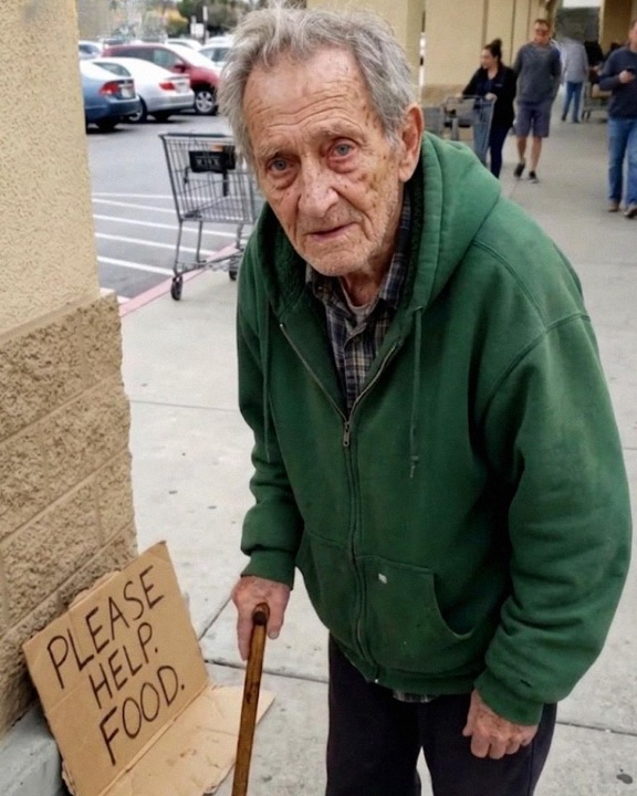 I welcomed an elderly homeless veteran to share dinner with me and my three kids—but the next morning, my house was surrounded by five police cars.