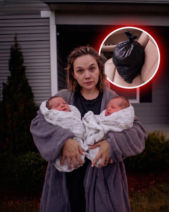 My husband threw me and our twins out, saying he was finished with family life—then his mother handed me a trash bag, and I was stunned when I looked inside.