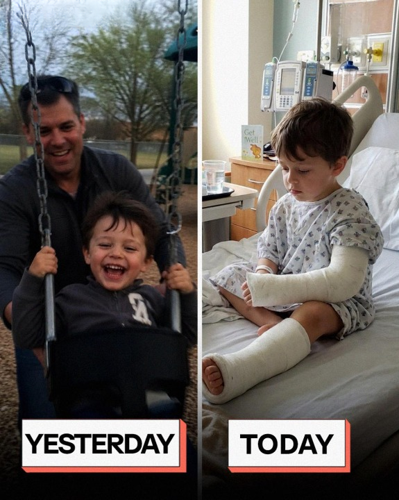 My husband told me our 5-year-old had simply fallen off the swing—but when I uncovered the truth behind what really happened, I was left completely frozen in shock.