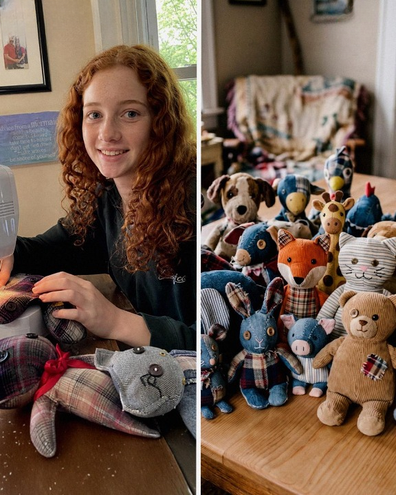 My 14-year-old daughter turned her late father’s old clothes into handmade toys for children at an orphanage—then the next day, police officers showed up at our door.