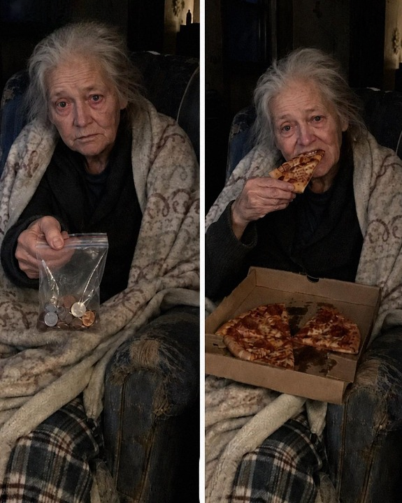 An Elderly Woman Tried to Pay for a $15 Pizza Using a Plastic Bag Full of Coins — and I Made a Choice I’ll Never Be Able to Take Back