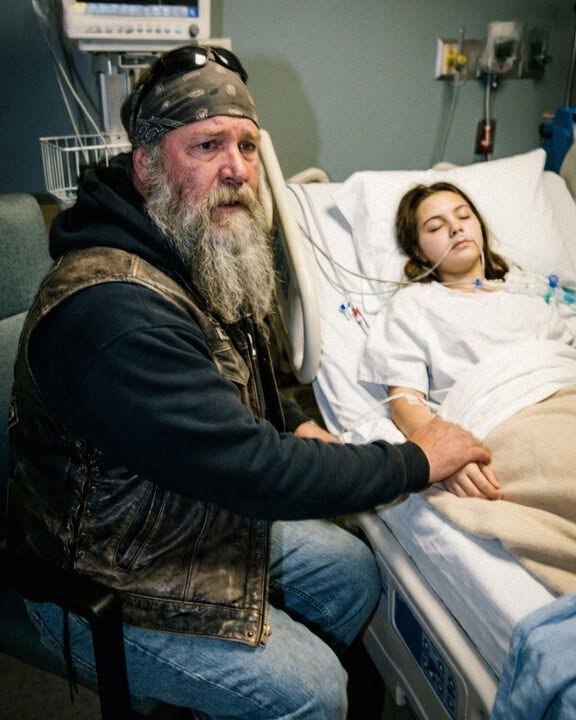 For six months, a biker showed up every day to visit my daughter in a coma—until I uncovered the unbelievable secret he had been hiding the entire time.