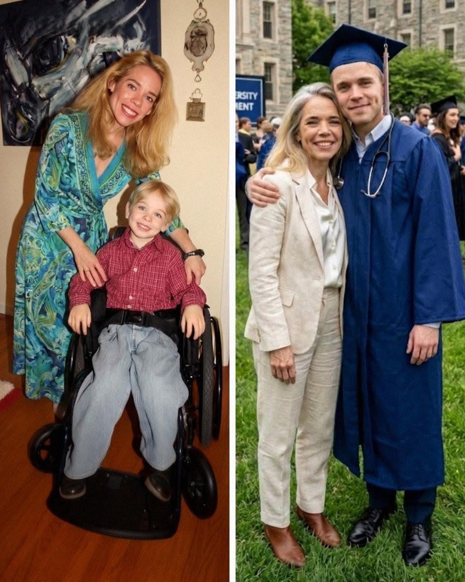 HE ABANDONED HIS DISABLED NEWBORN TO PURSUE THE PERFECT LIFE BUT TWENTY FIVE YEARS LATER HIS SONS MEDICAL SCHOOL GRADUATION SPEECH LEFT HIM HUMILIATED IN FRONT OF HUNDREDS