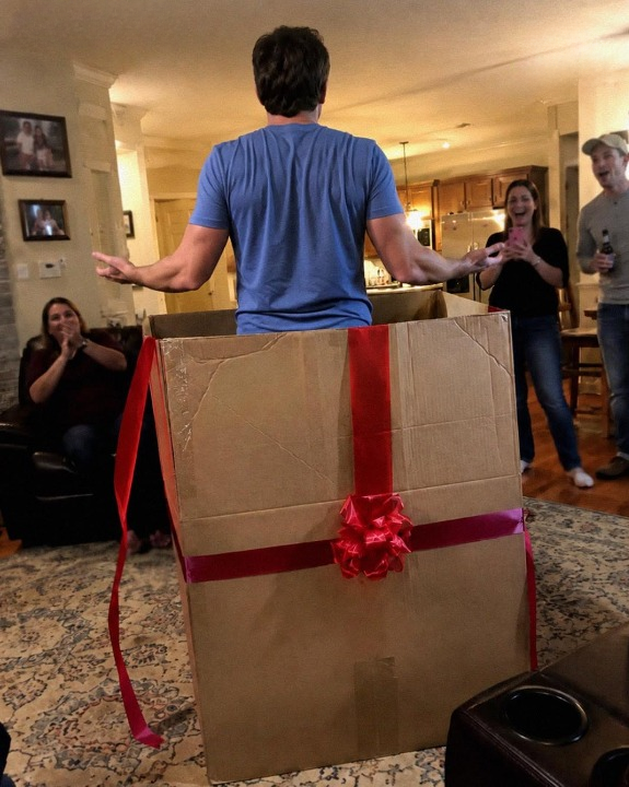 My husband surprised me on my birthday — but when someone stepped out of the gift box, I completely broke down in tears.