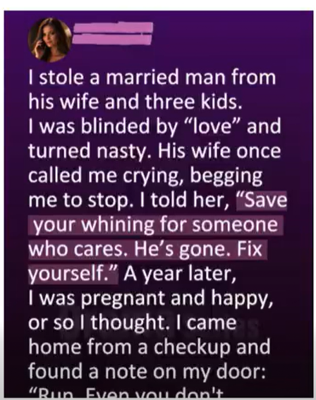 I took her husband from her—yet in the end, she ended up being the one who saved me.